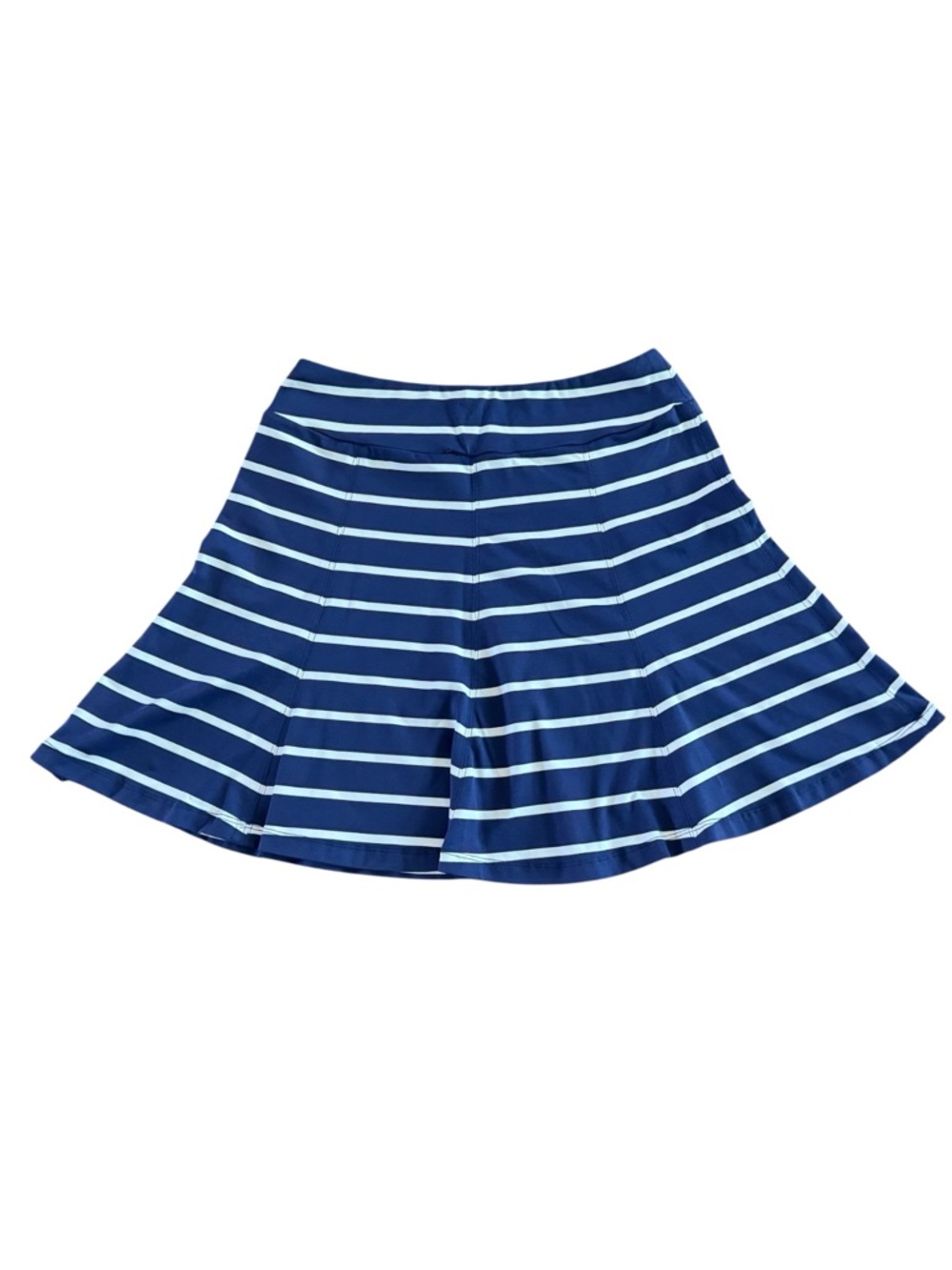J. McLaughlin Striped Skirt Size XS Blue White Nautical‎ A-Line Flare